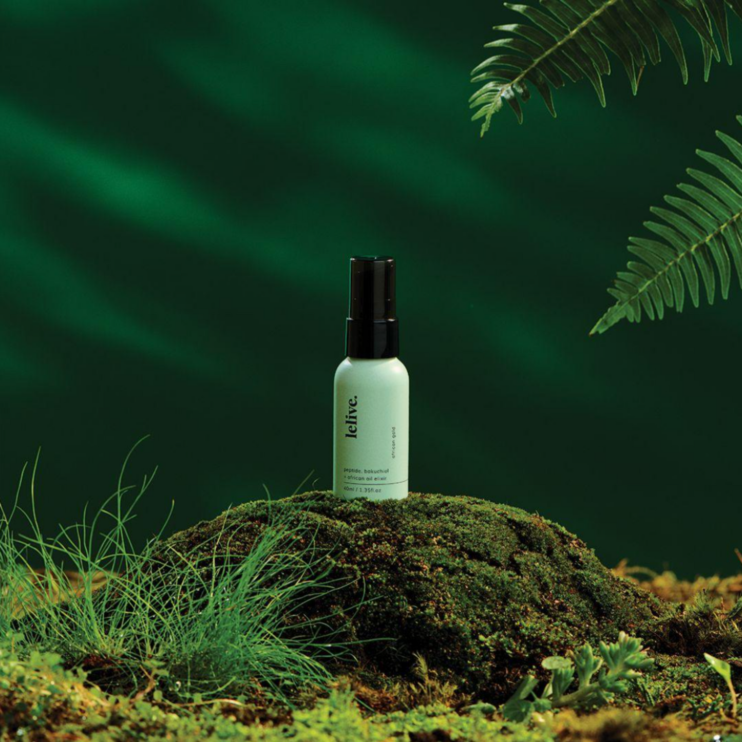 lelive | african gold | peptide, bakuchiol + african oil elixir | 40ml